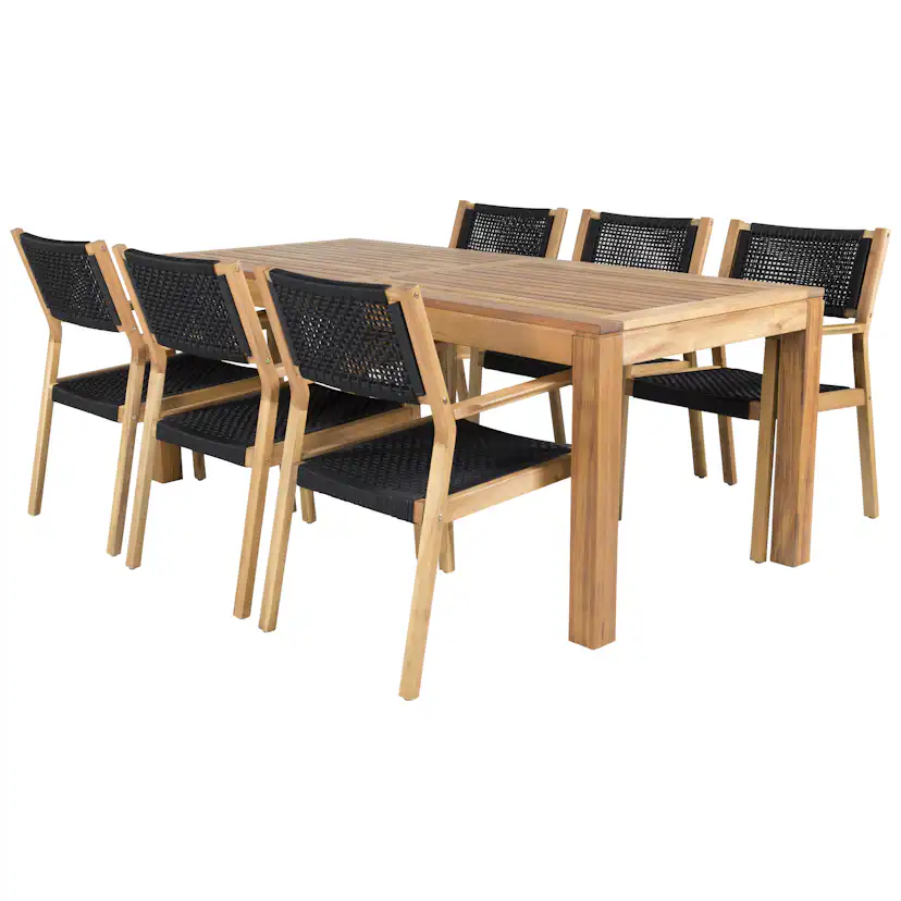Matgrupp Venture Home Lotta 200 med 6 Lotta Matstolar