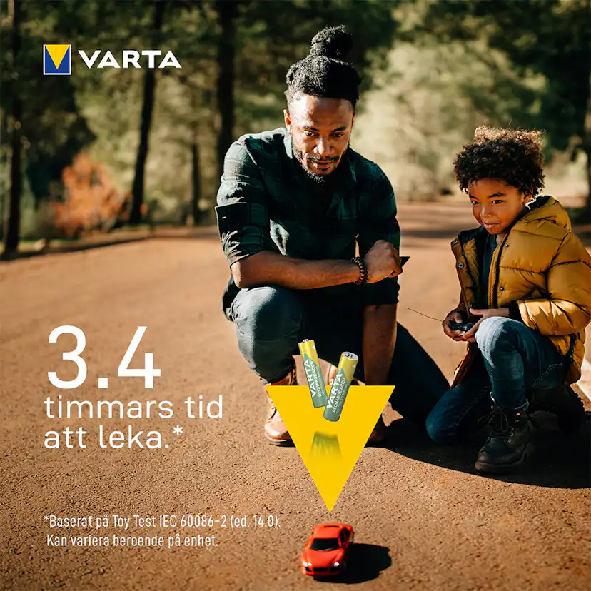 Batteri VARTA Laddningsbara Alkaliska AAA 800 mAh 4-Pack