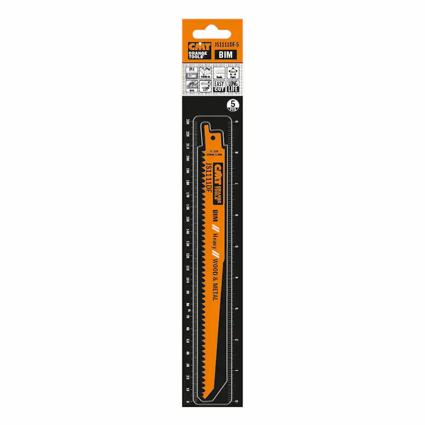 Tigersågblad CMT Orange Tools Trä/metall 225mm BIM Heavy 5 st JS1111DF-5
