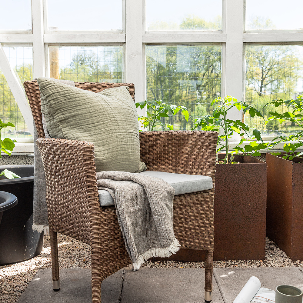 Malina Diningchair Alumnium - Nature / Wicker Natur