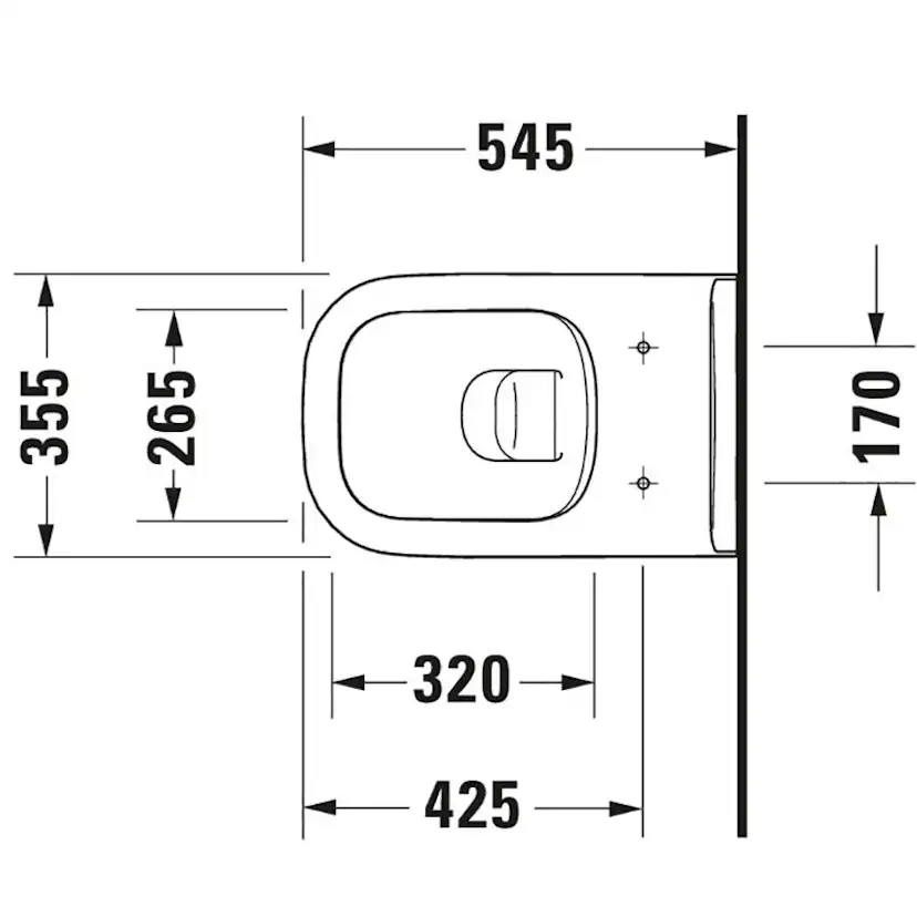 Vägghängd Toalettstol Duravit D-Code Rimless
