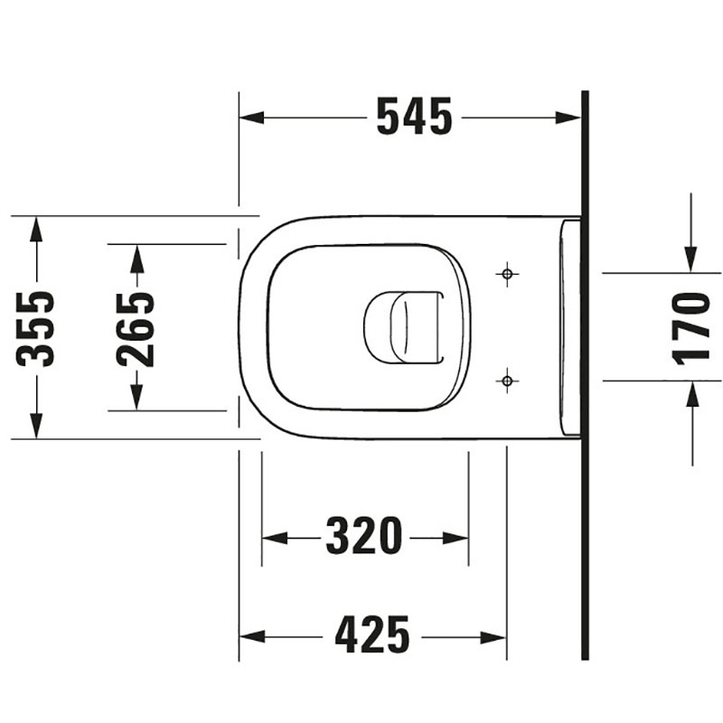 Vägghängd Toalettstol Duravit D-Code Rimless