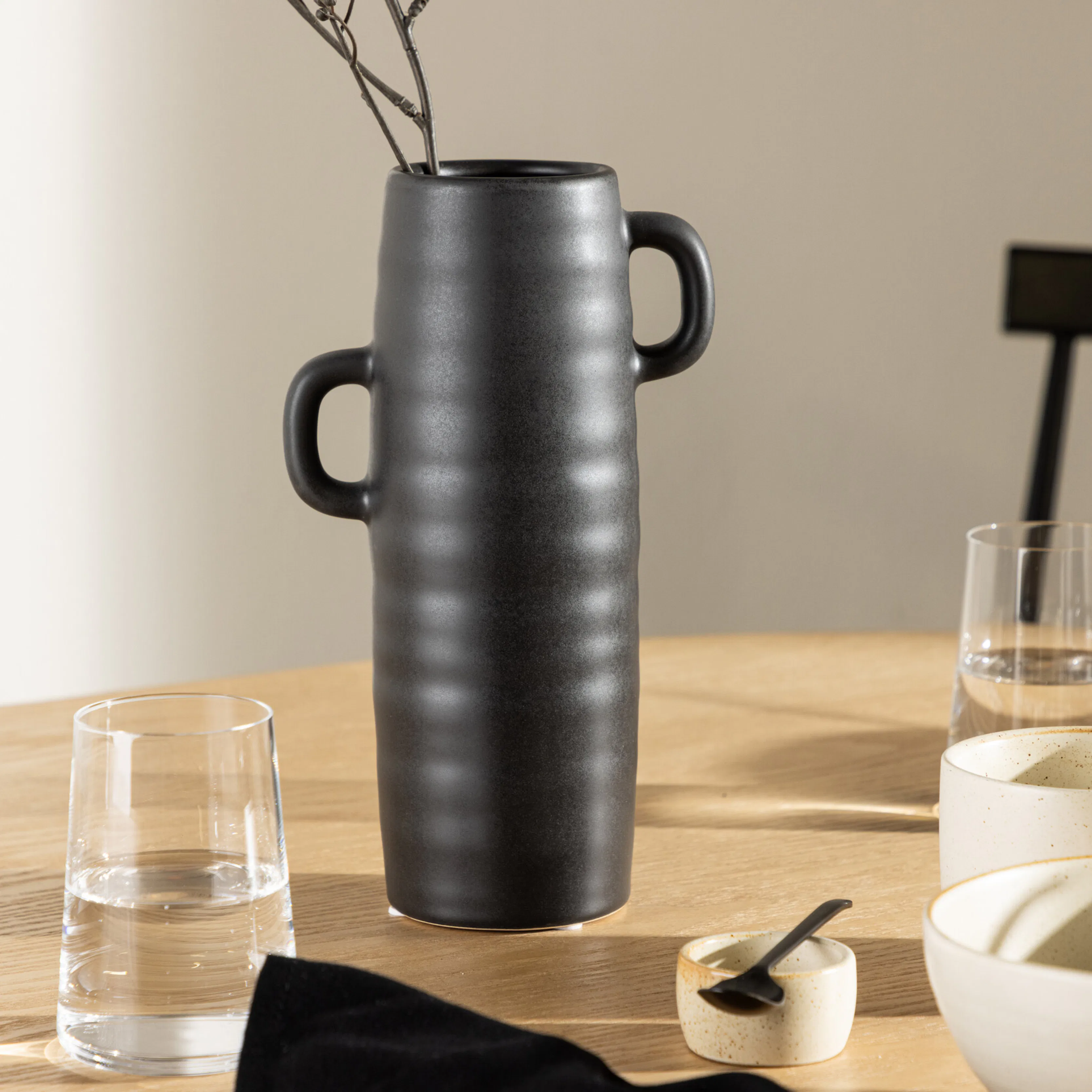Cent Vase - Matte Black - 15*15*25,5cm Svart