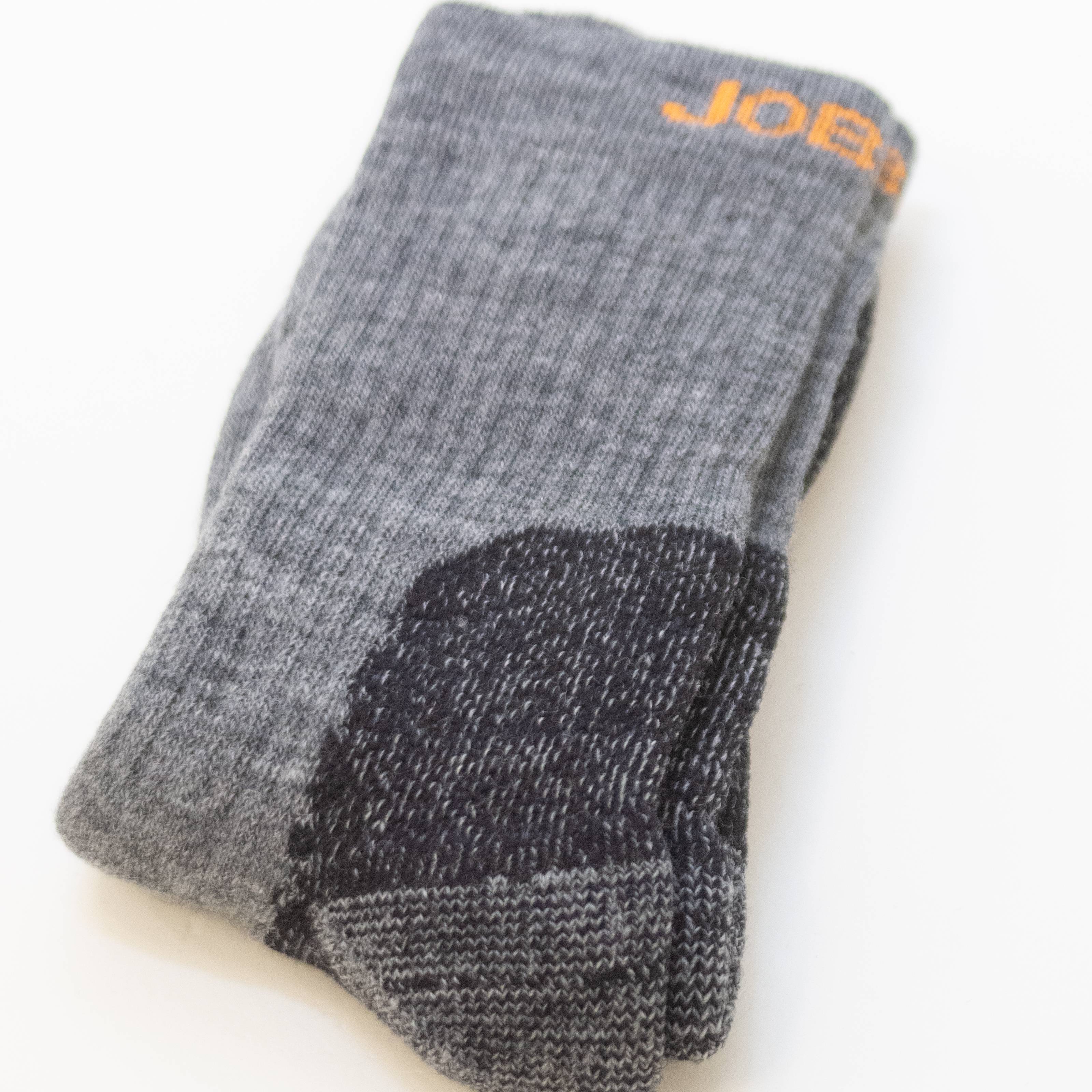 Socka Jobman Merino Tjock Mörkgrån/Svart
