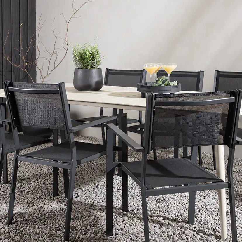 Matgrupp Venture Home Lina med 6 Copacabana Stolar
