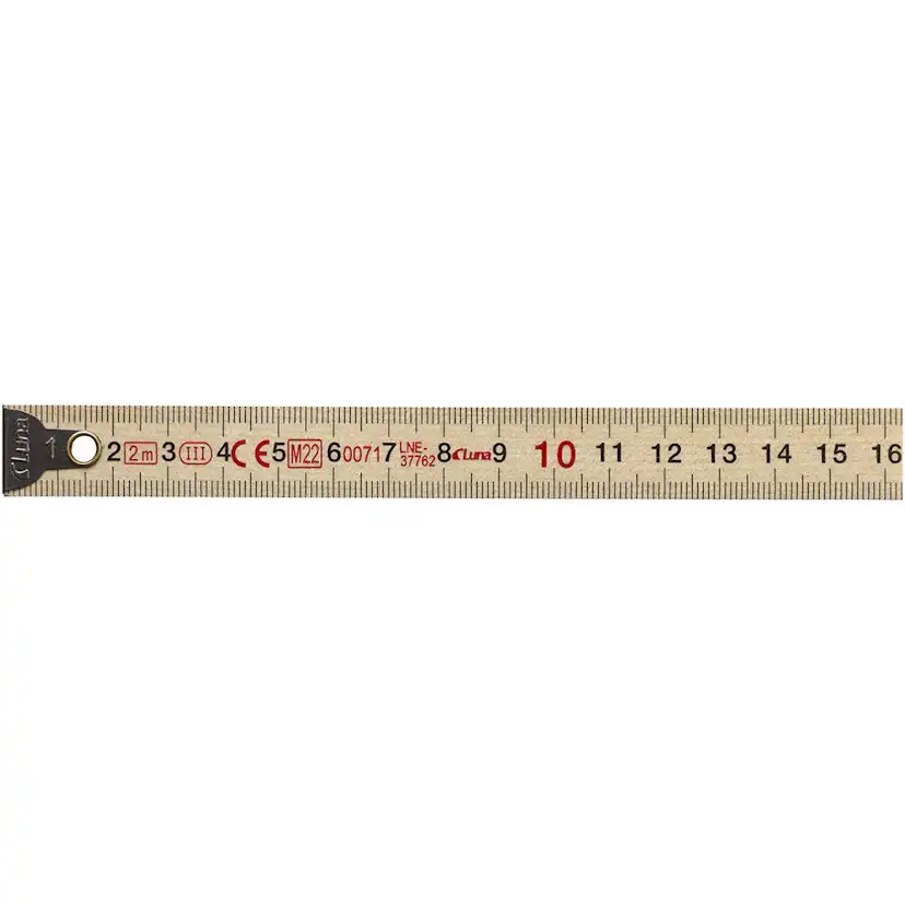 Meterstock Luna Tools mm Trä 2m