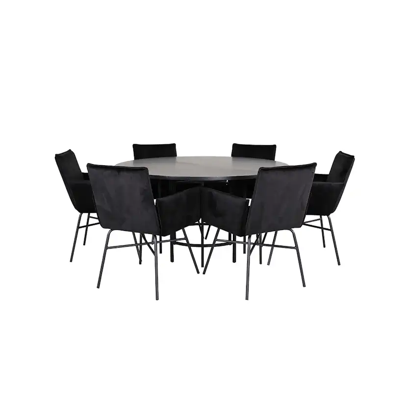 Matgrupp furniture/fashion Copenhagen Ø140 cm med 6 Petra Stolar