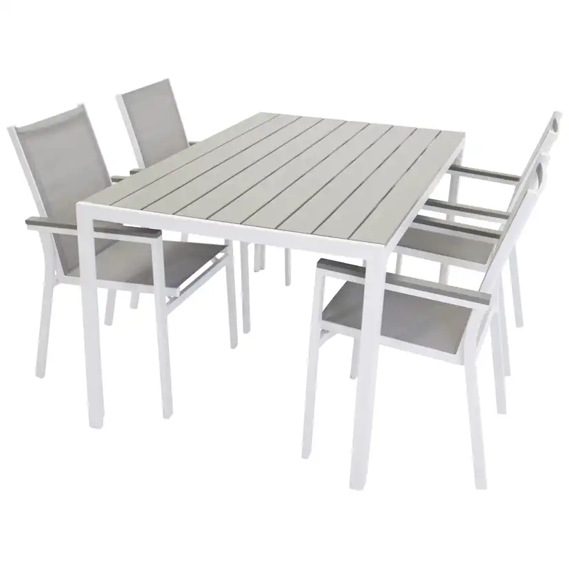 Matgrupp Utomhus Venture Home Bront 150 med 4 Pincy Trädgårdsstolar