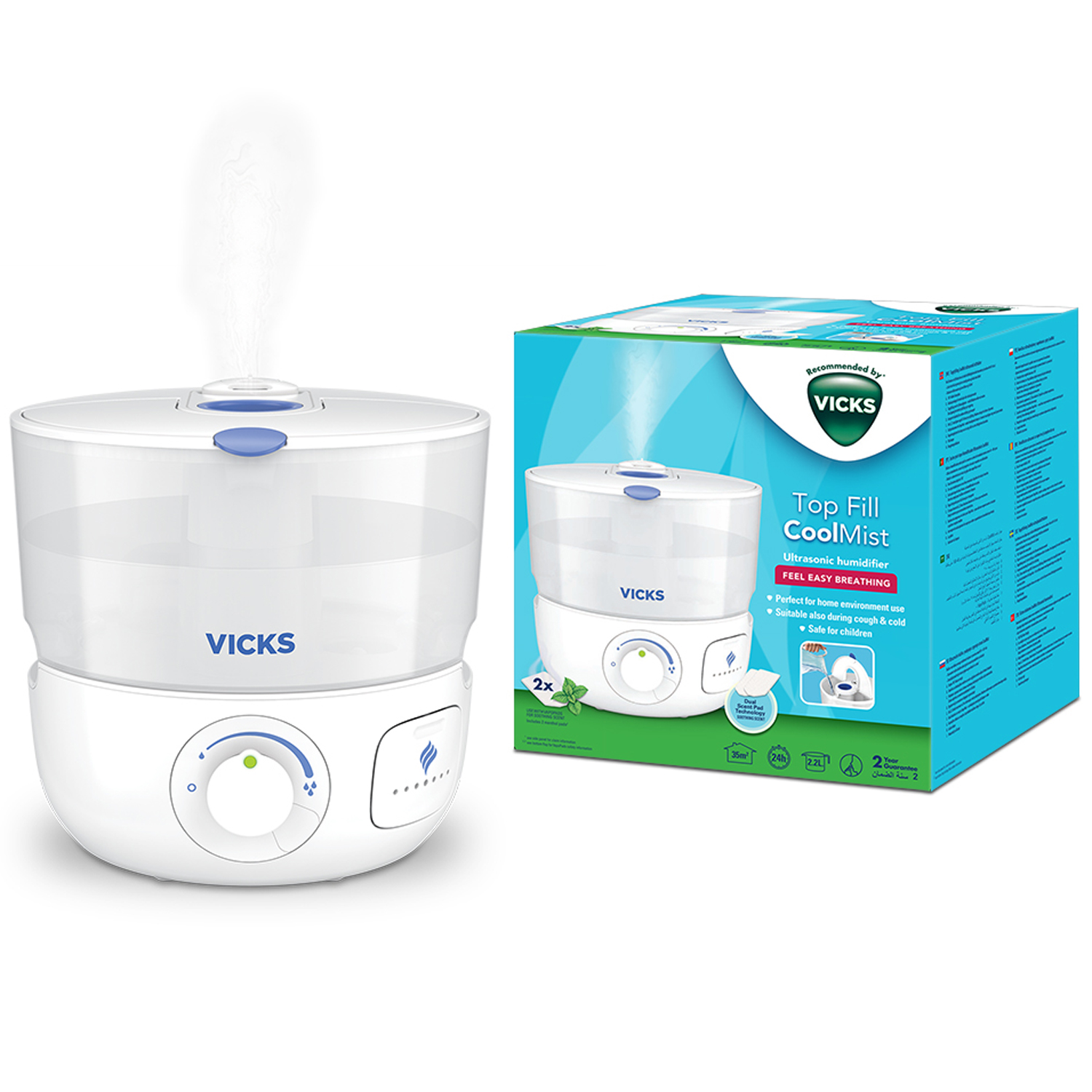 Luftfuktare Vicks VUL585E4 Ultrasonic