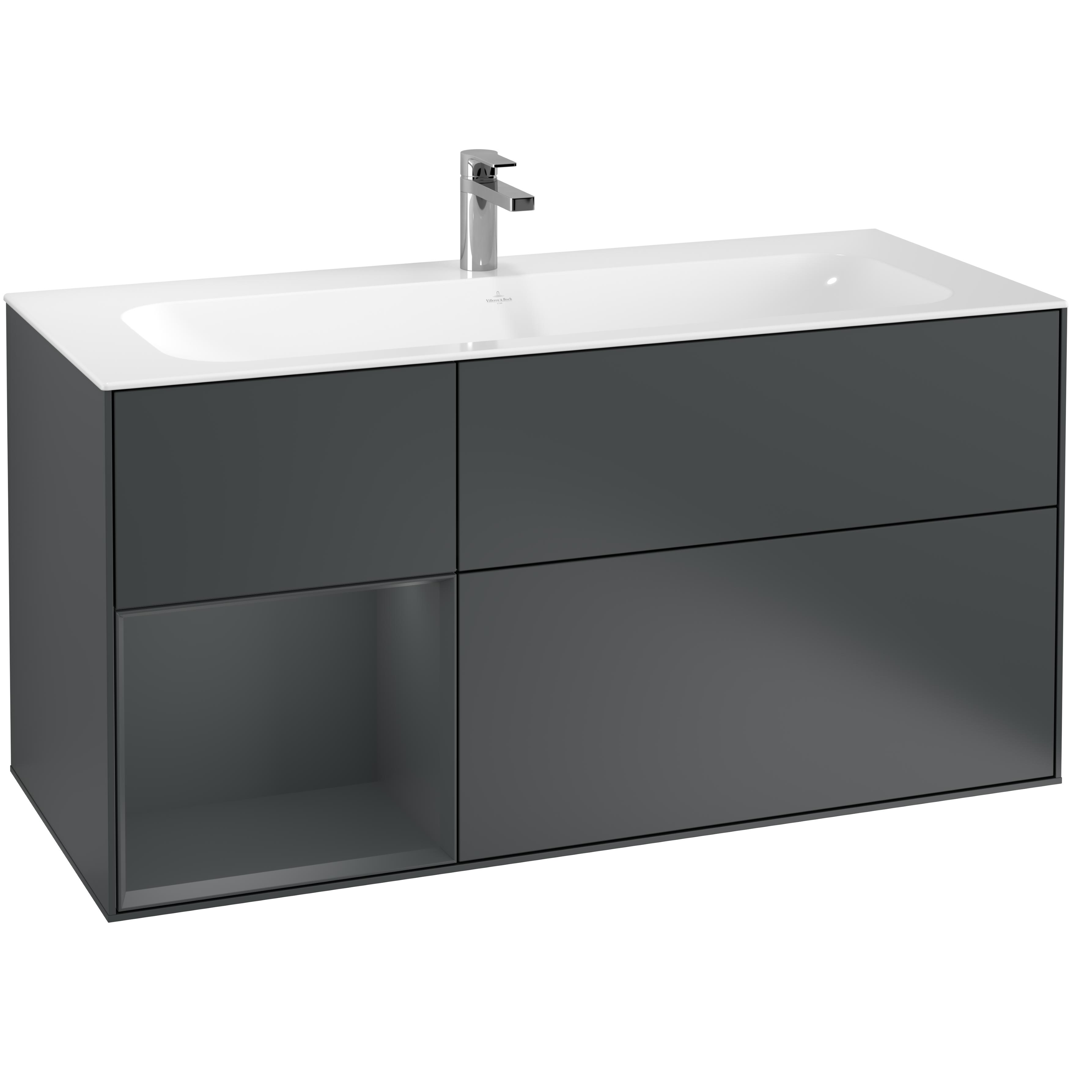 Tvättställsskåp Villeroy & Boch Finion med 3 Lådor och Hylla för Inbyggt Tvättställ