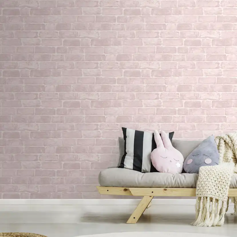 Tapet Fresco Rosa Sten