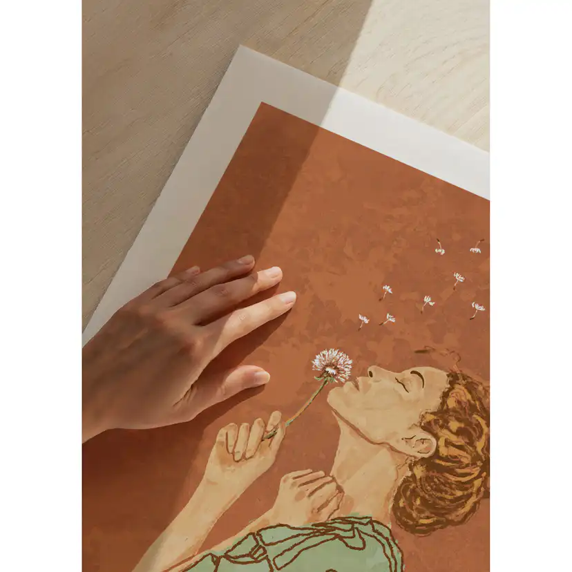 Poster Gallerix Woman With Dandelion