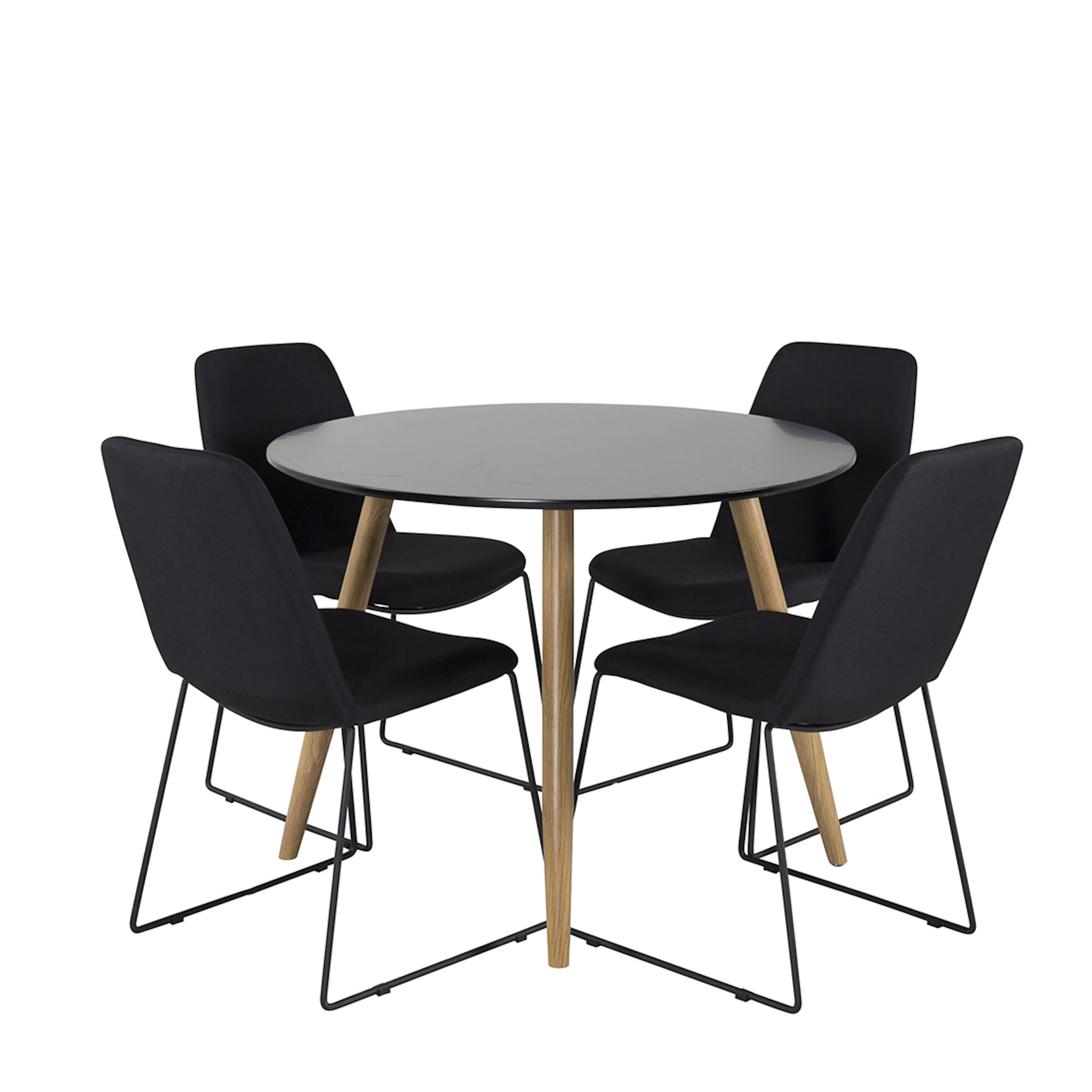 Matgrupp Venture Home Plaza Ø100 cm med 4st Muce Matstolar