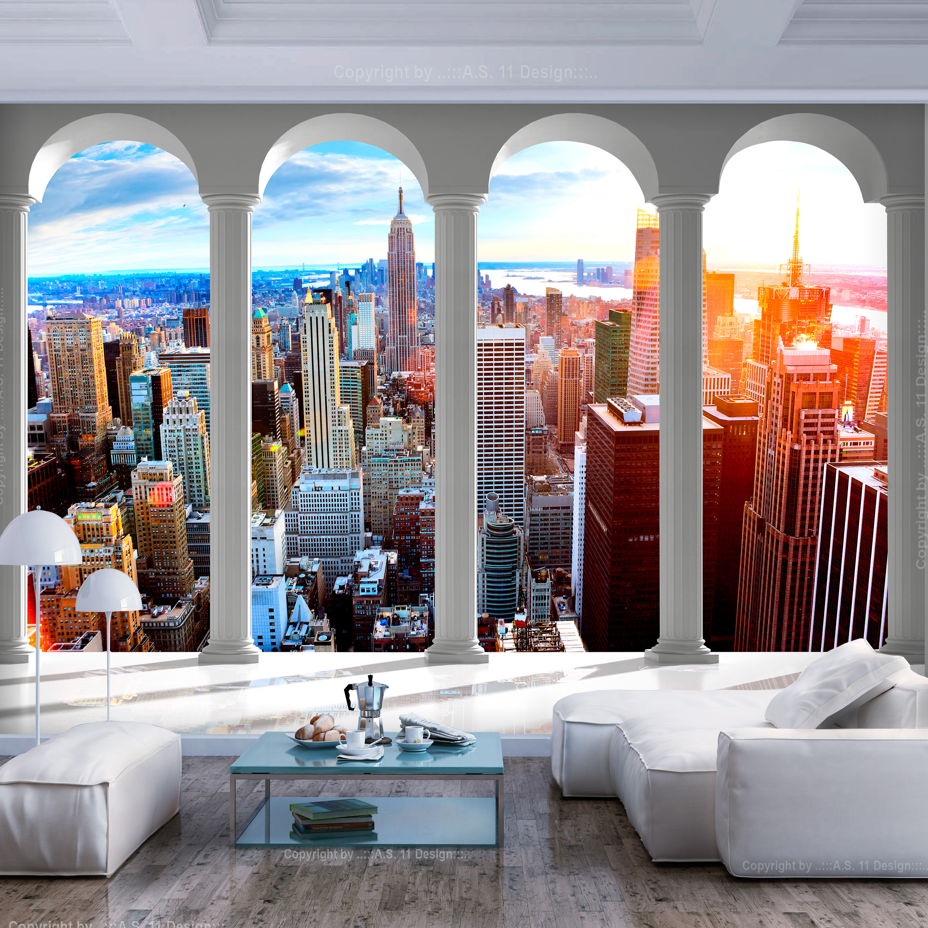 Fototapet Arkiio Pillars And New York