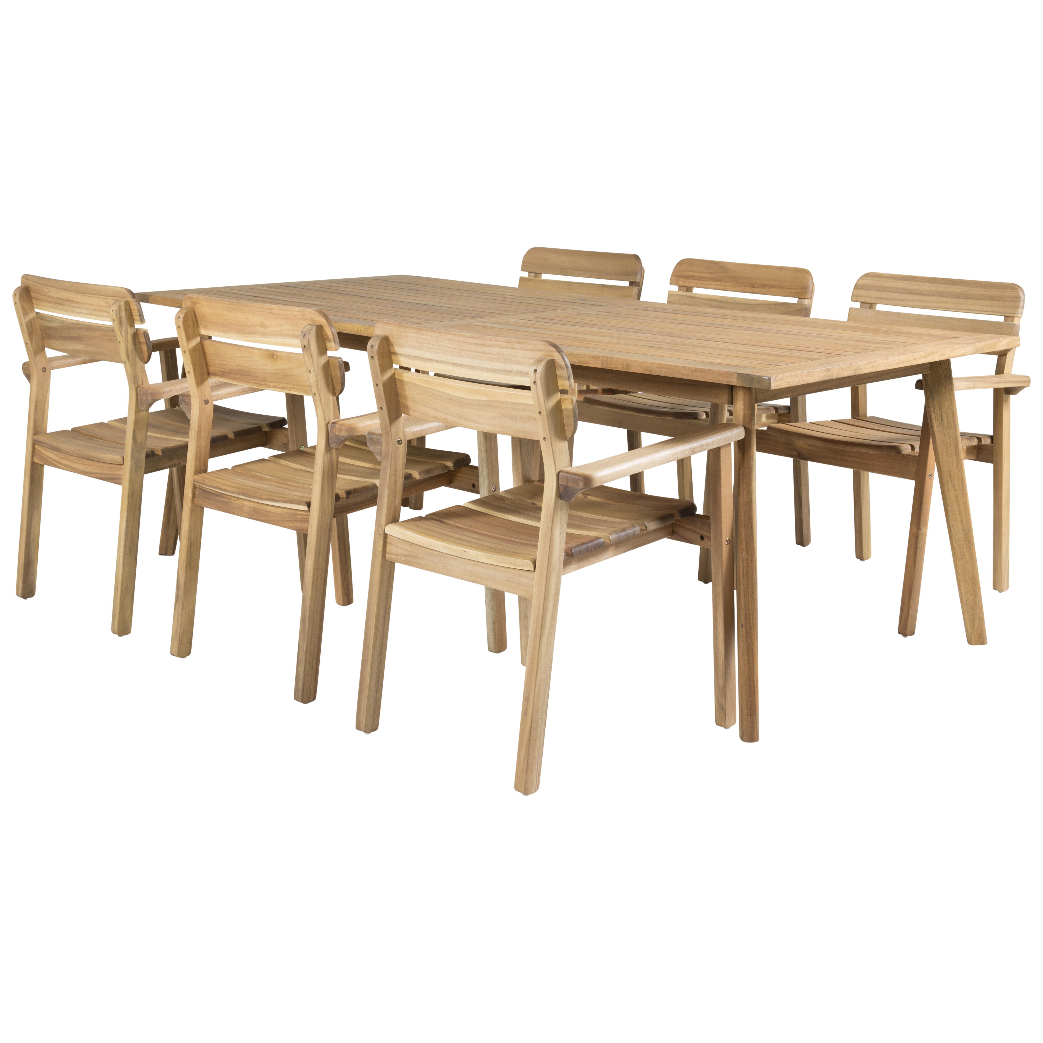 Matgrupp Venture Home Caisa 220 med 6 Moa Matstolar