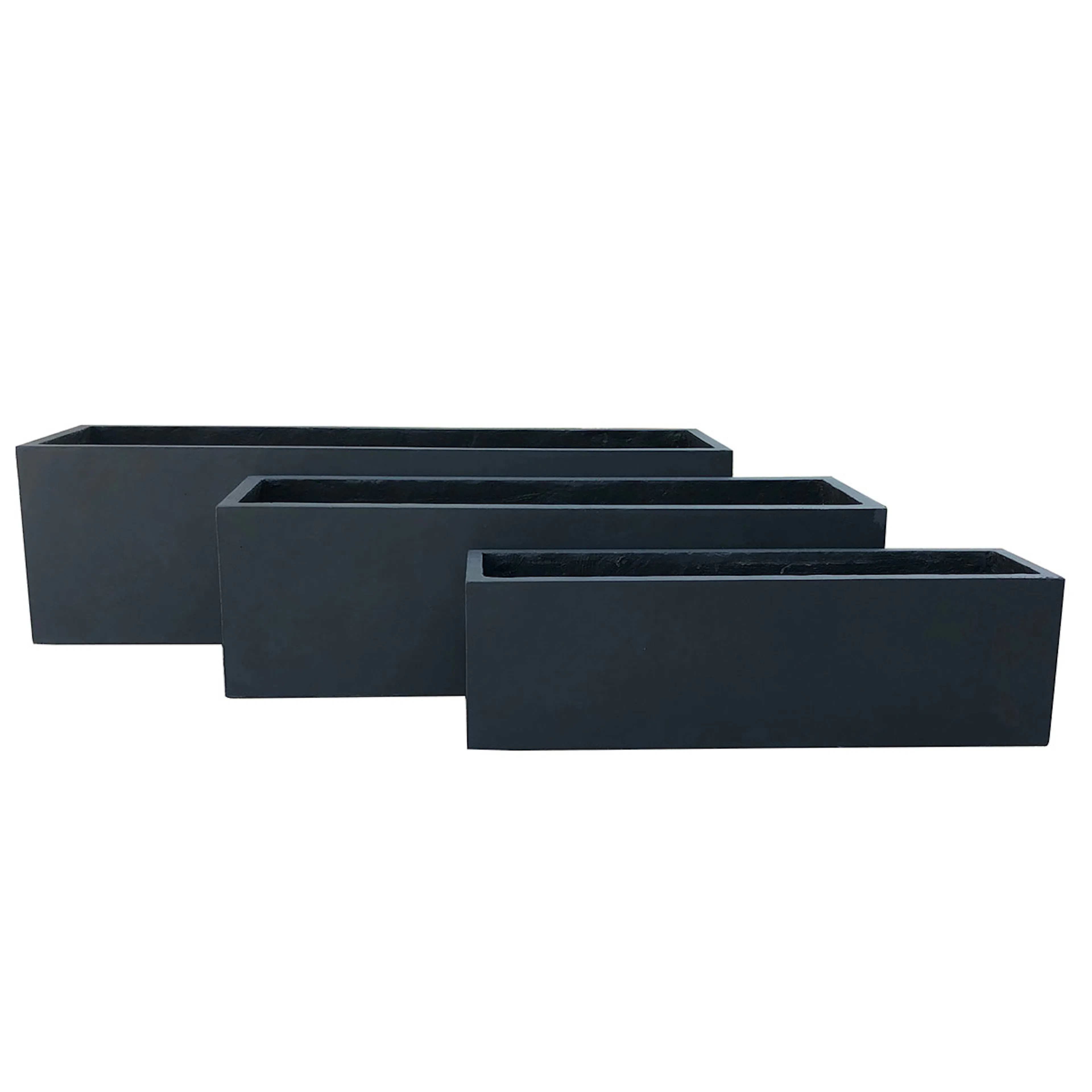 Planteringskruka, svart L:80cm 800x210 mm