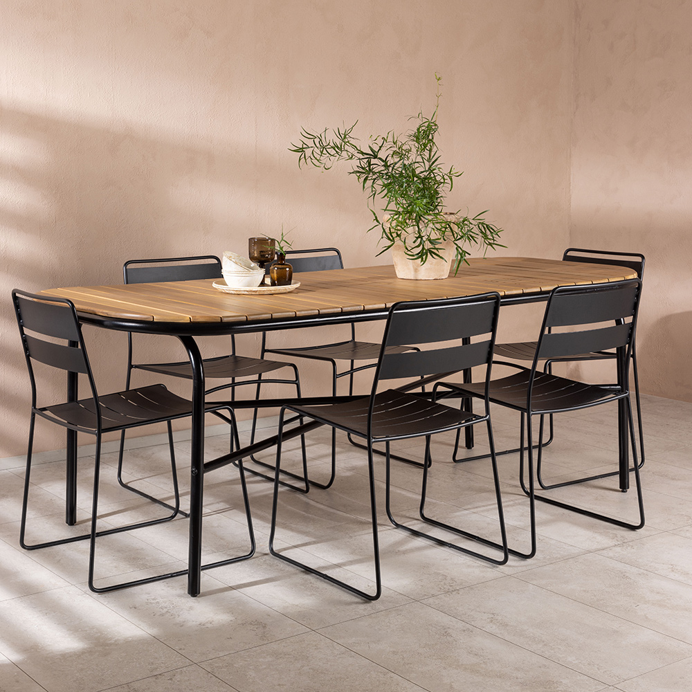 Matgrupp Venture Home Holmbeck Bord med 6 Lina Stolar