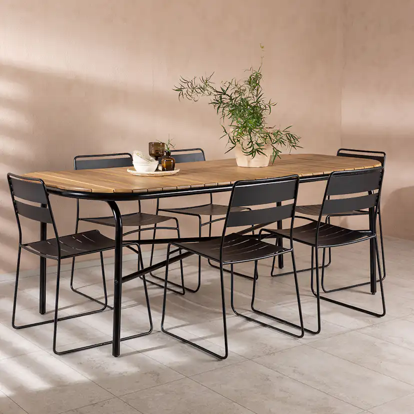 Matgrupp Venture Home Holmbeck Bord med 6 Lina Stolar