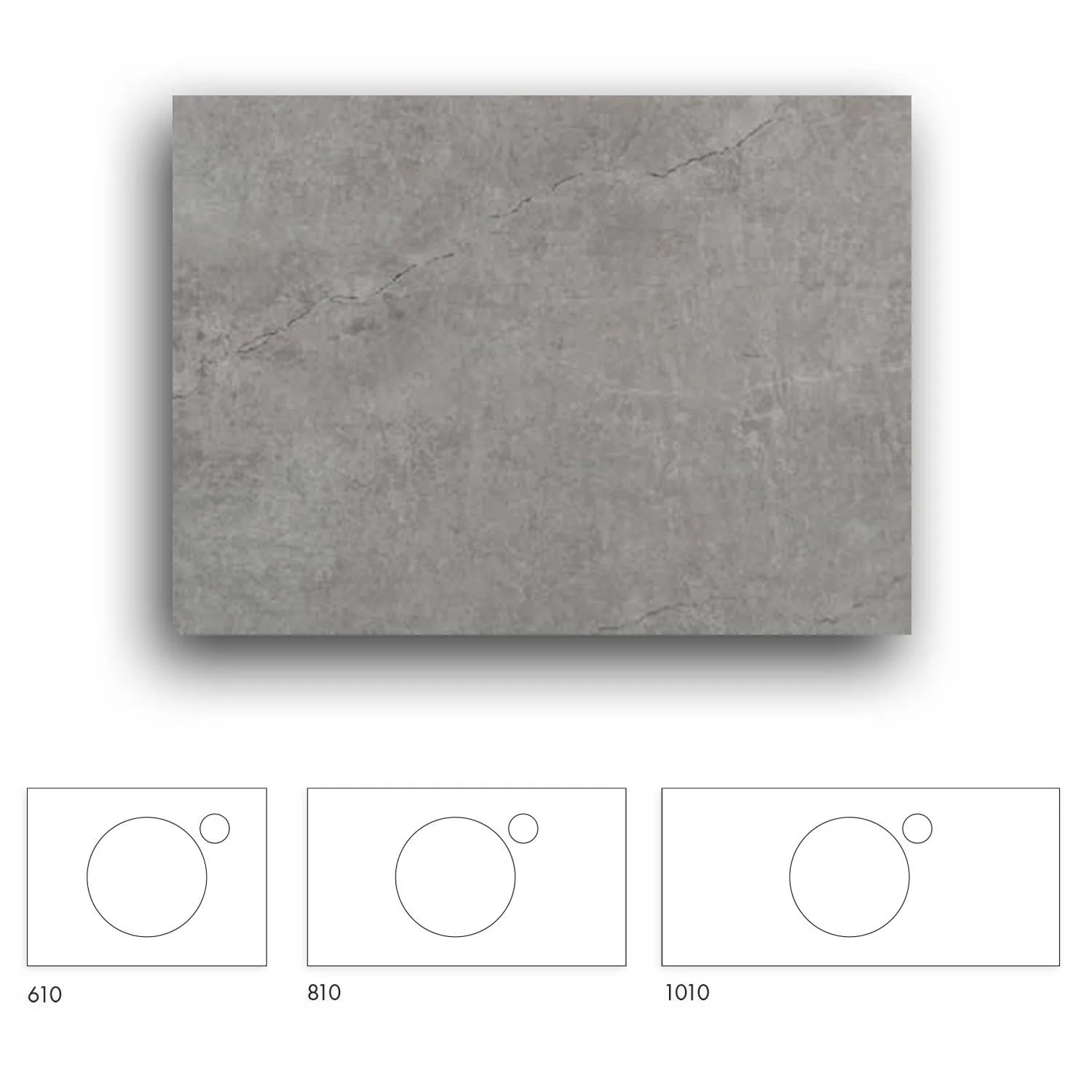 Bänkskiva Macro Design Crown+ Dekton 1010 till Tvättställsskåp Crown