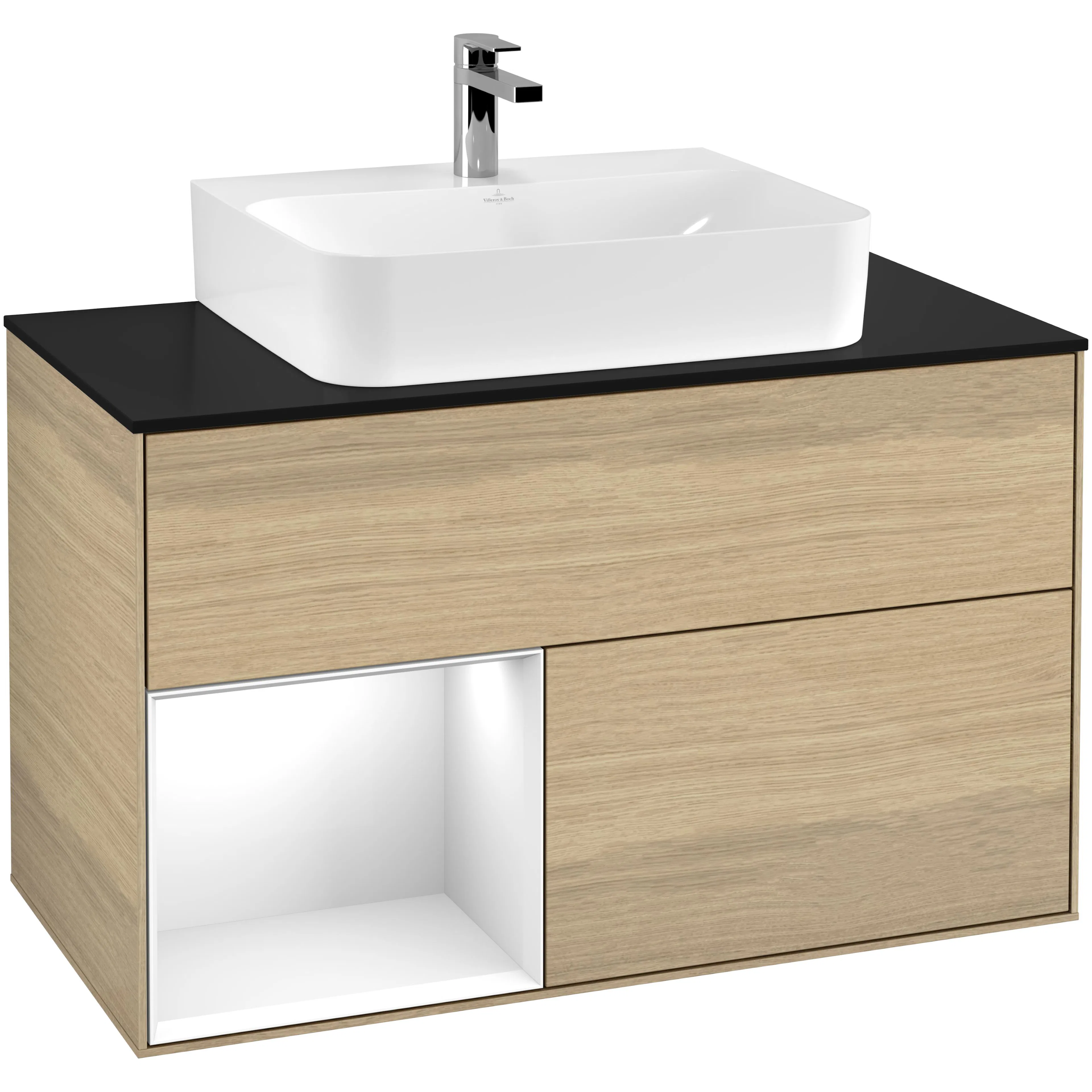 Tvättställsskåp Villeroy & Boch Finion med 2 Lådor Hylla och Bänkskiva för Centrerat Tvättställ