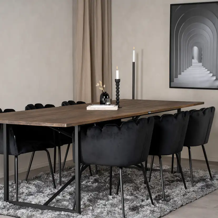 Matgrupp Venture Home Peo med 6 Limhamn Stolar