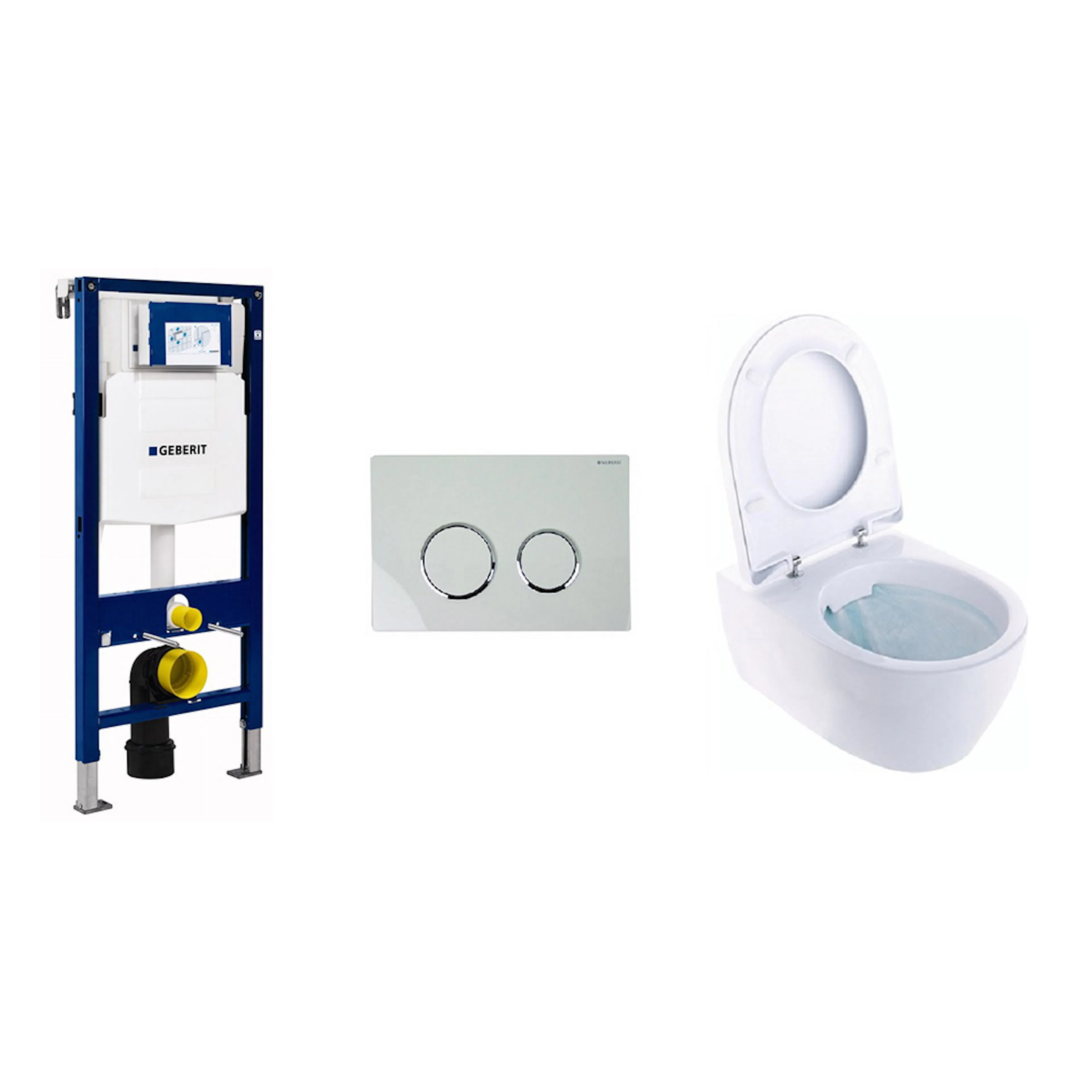 Vägghängd Toalettstol Ifö iCon Rimfree med Geberit Duofix