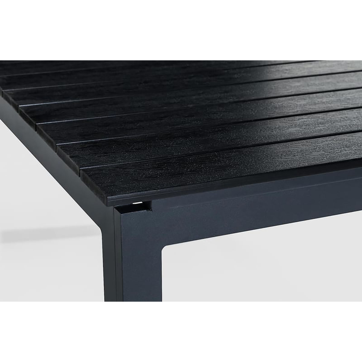 Trädgårdsbord Comfort Garden Tunis, Svart Förlängningsbart Utebord 90x160-220 cm i Aluminium/Aintwood