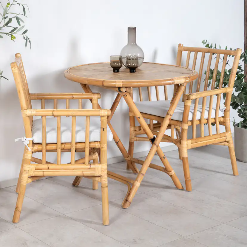 Cafégrupp Venture Home Cane med 2 Trädgårdsstolar Utomhus