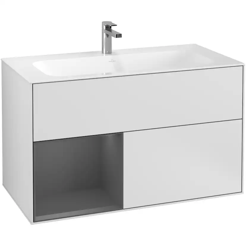 Tvättställsskåp Villeroy & Boch Finion med 2 Lådor och Hylla för Inbyggt Tvättställ
