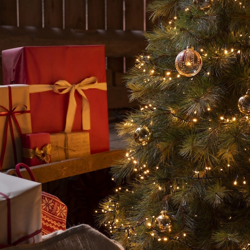 Ljusslinga Gnosjö Konstsmide Cluster 1000 Gnist amber Frost Topp