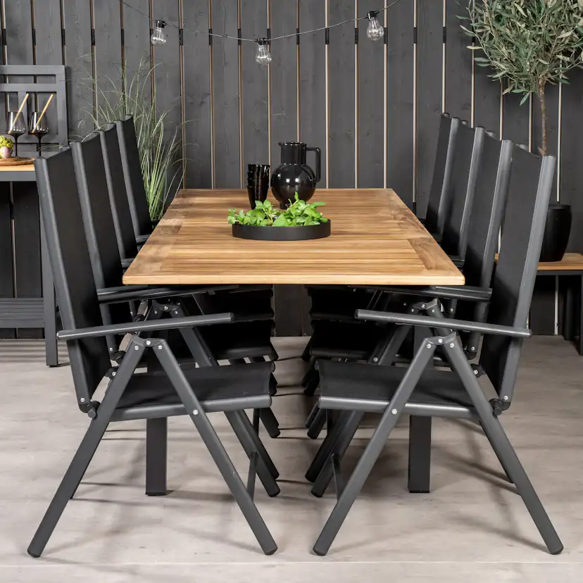 Matgrupp Venture Home Perla 160/240 med 8 Bront Positionsstolar