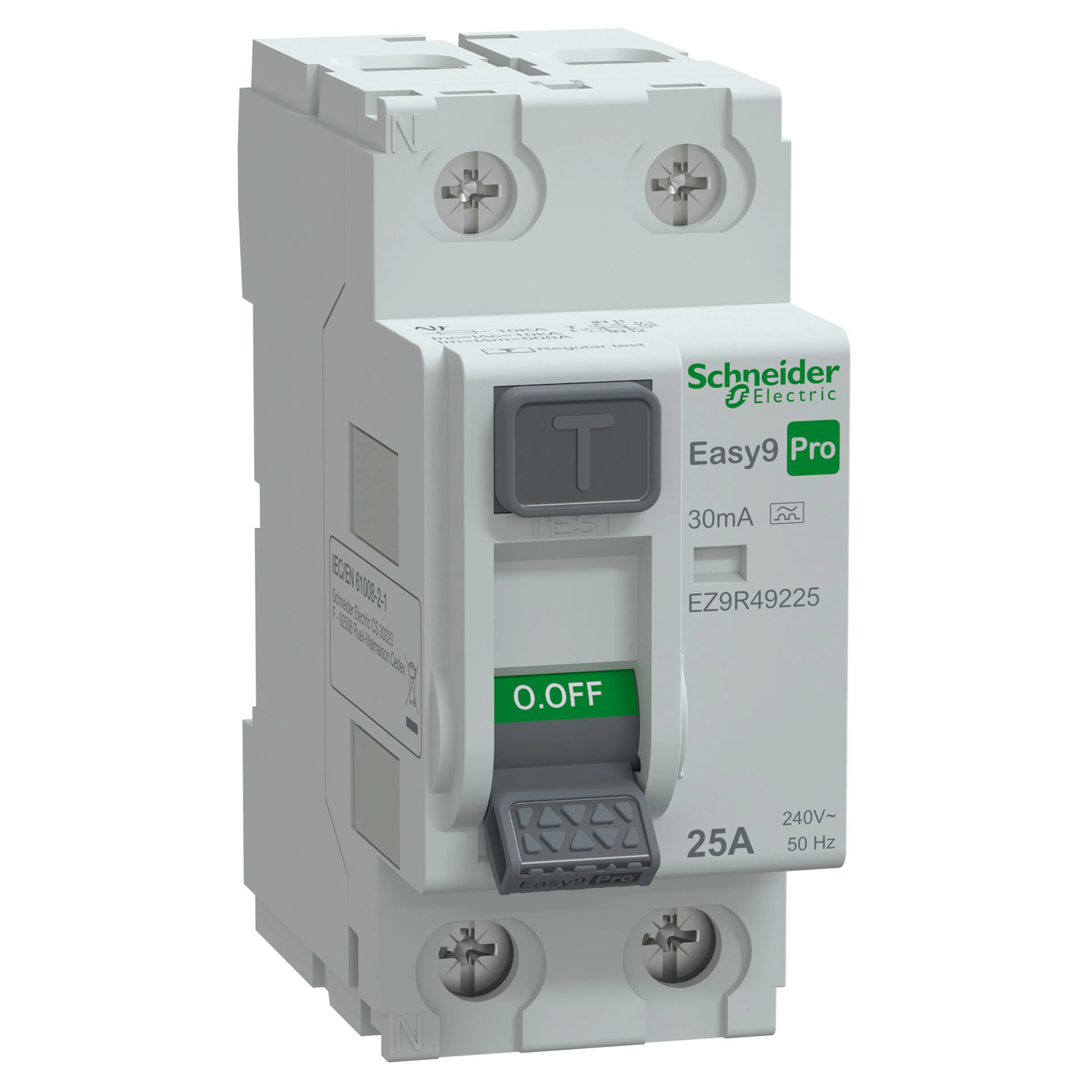 Jordfelsbrytare Schneider Electric Easy9 2-polig 25 A 30 mA A