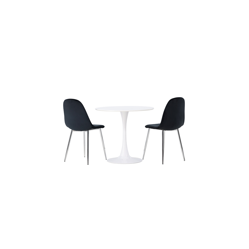 Matgrupp Venture Home Hamden Ø80 cm med 2 st Polar stolar
