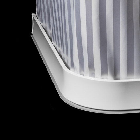 Duschsarg Leijma Stabil L-Form Vit