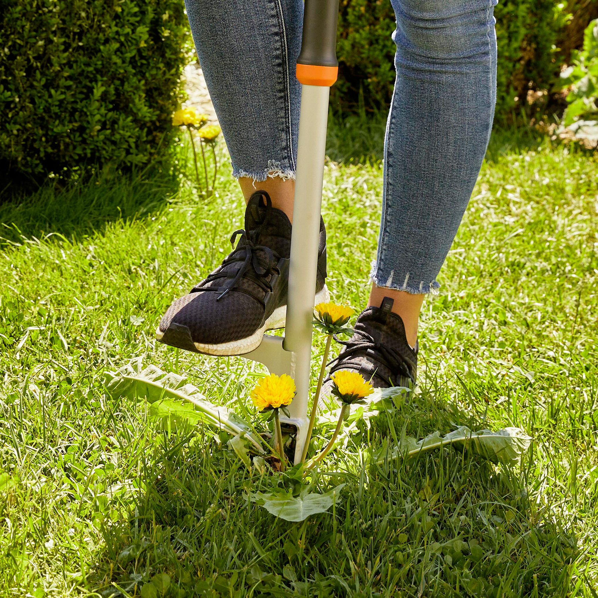 Ogräsupptagare Gardena med Fotstöd
