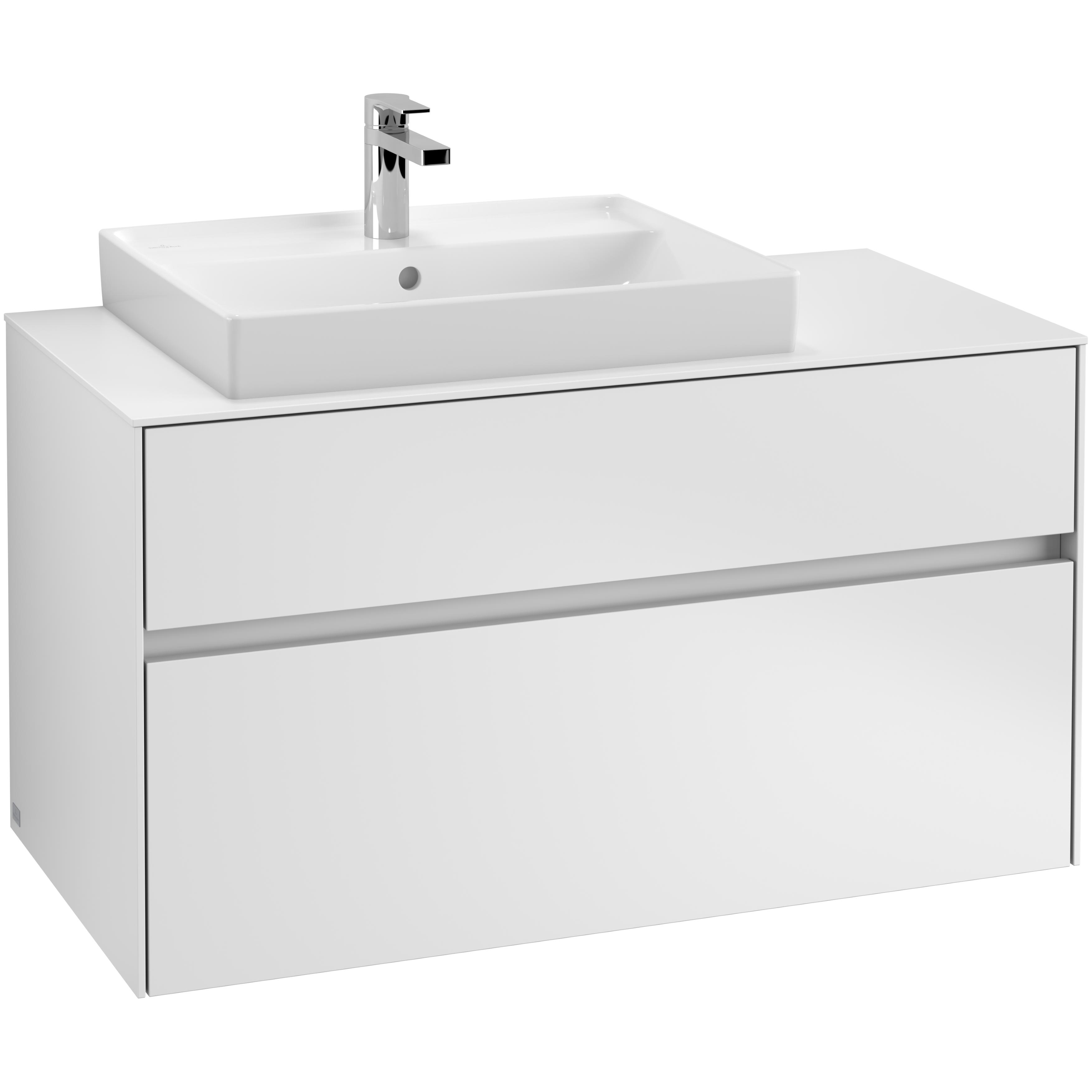 Tvättställsskåp Villeroy & Boch Collaro 100 cm med 2 Lådor för Ovanpåliggande Tvättställ