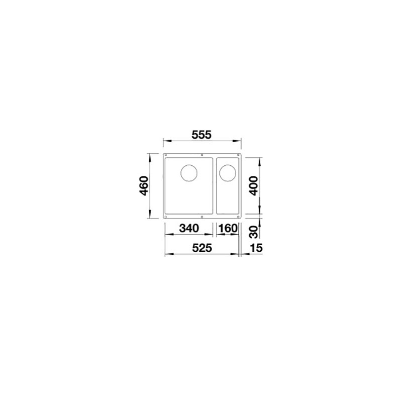 Diskho Blanco Subline 340/160 Silgranit Infino