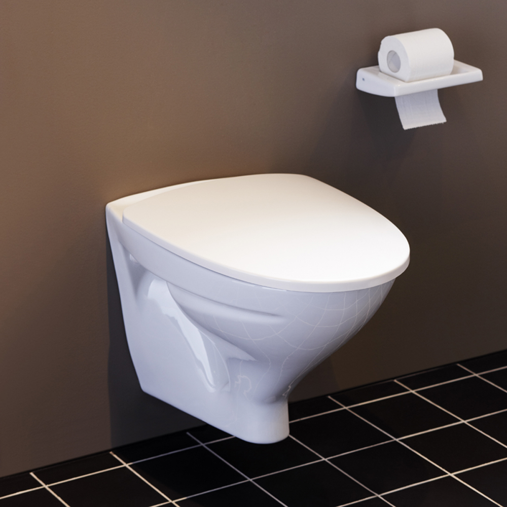 Sign WC-skål 6875 vit f Inbyggnadscistern mjuksits Vit mjuksits