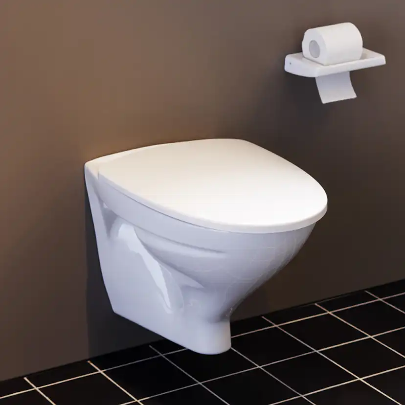 Sign WC-skål 6875 vit f Inbyggnadscistern mjuksits Vit mjuksits