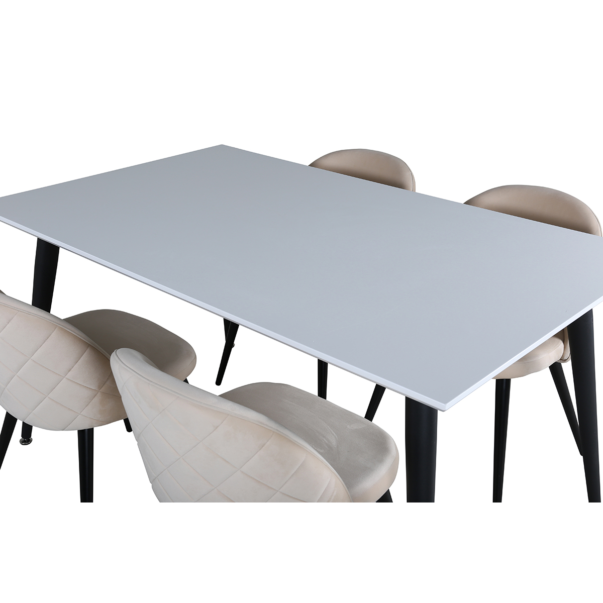 Matgrupp Venture Home Jolie med 4 Valentina Stitcthes Stolar Sammet