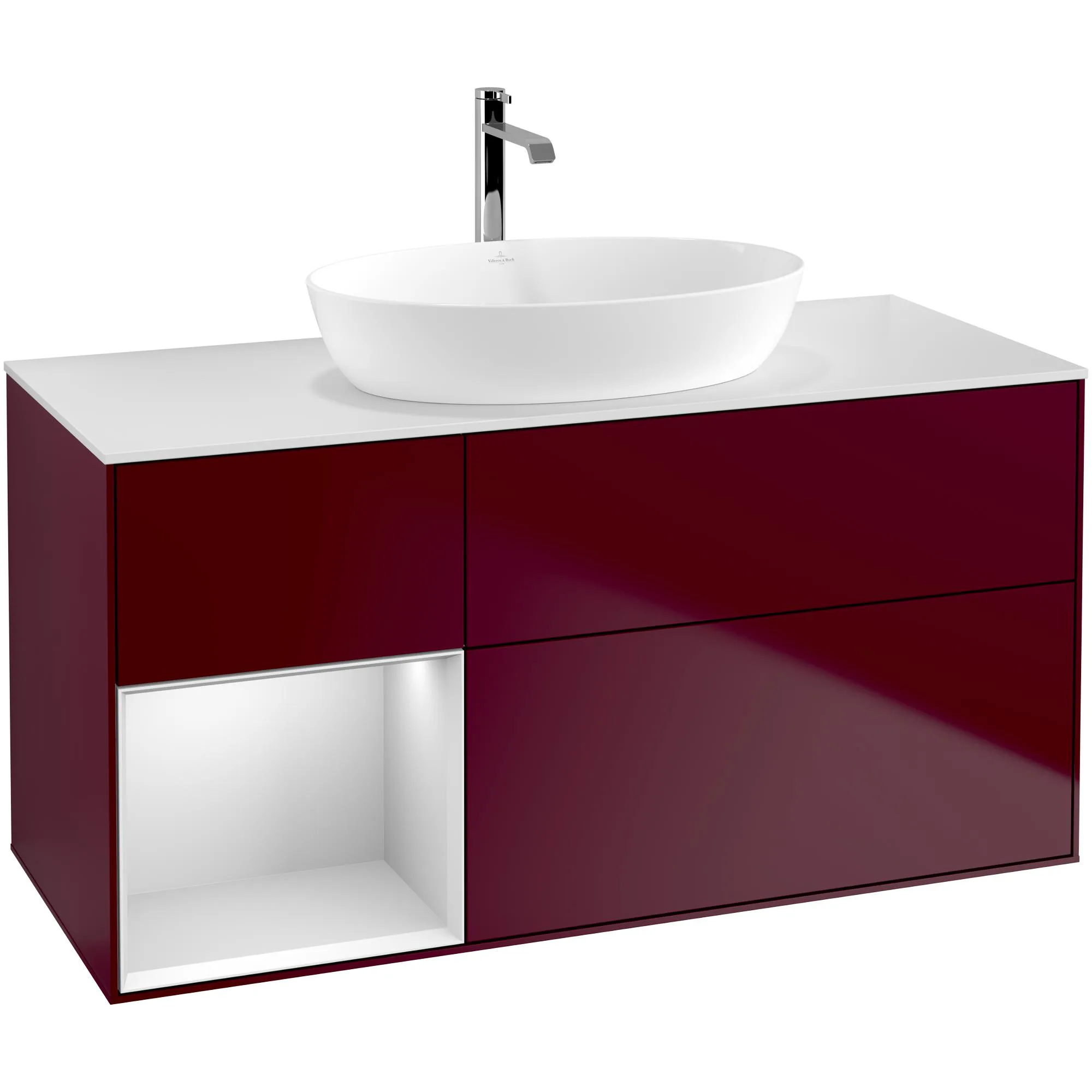 Tvättställsskåp Villeroy & Boch Finion med 3 Lådor Hylla och Bänkskiva för Fristående Tvättställ från Artis & Collaro