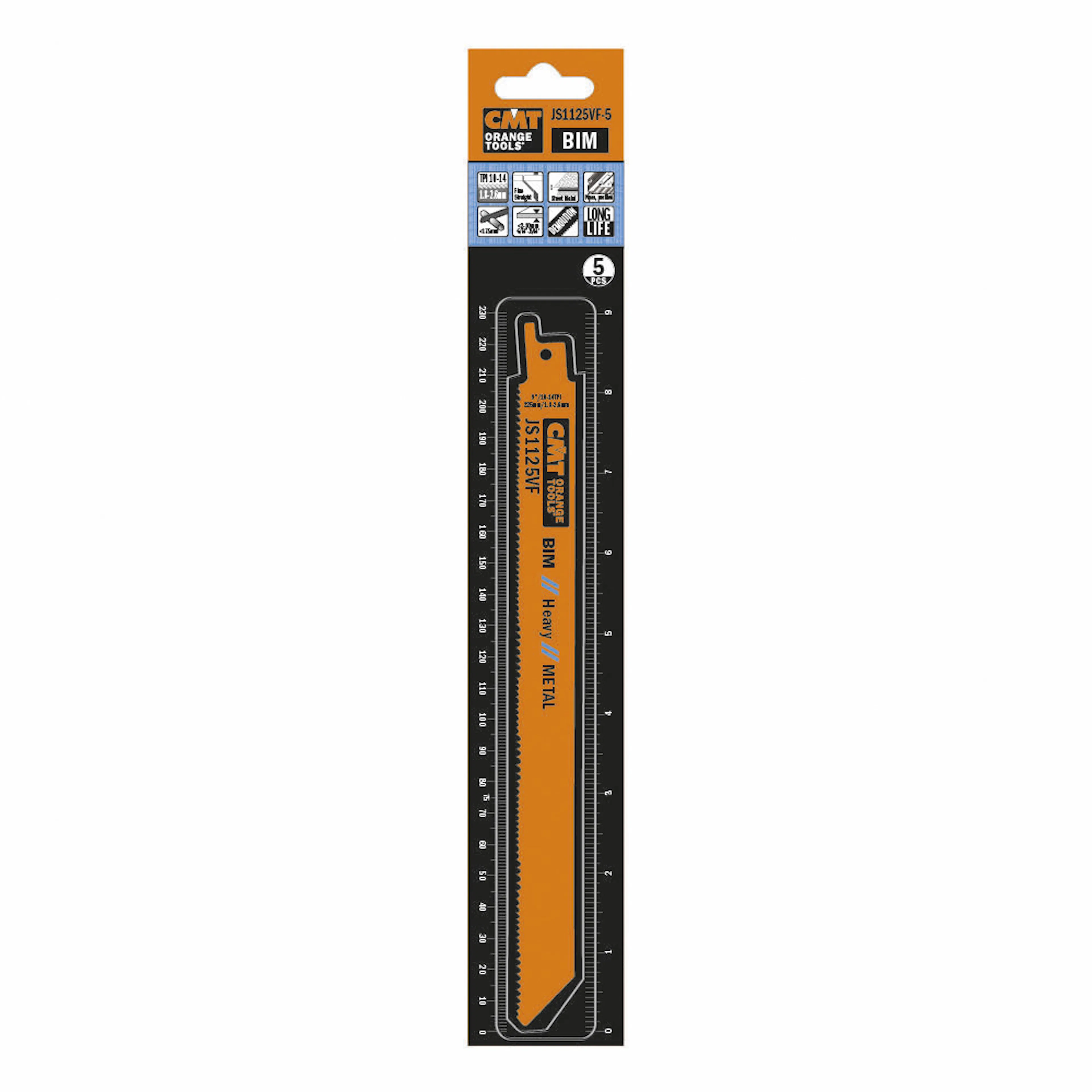Tigersågblad CMT Orange Tools Metall 225mm BIM Heavy 5 st