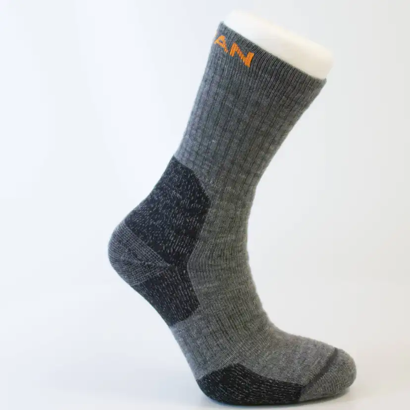 Socka Jobman Merino Tjock Mörkgrån/Svart