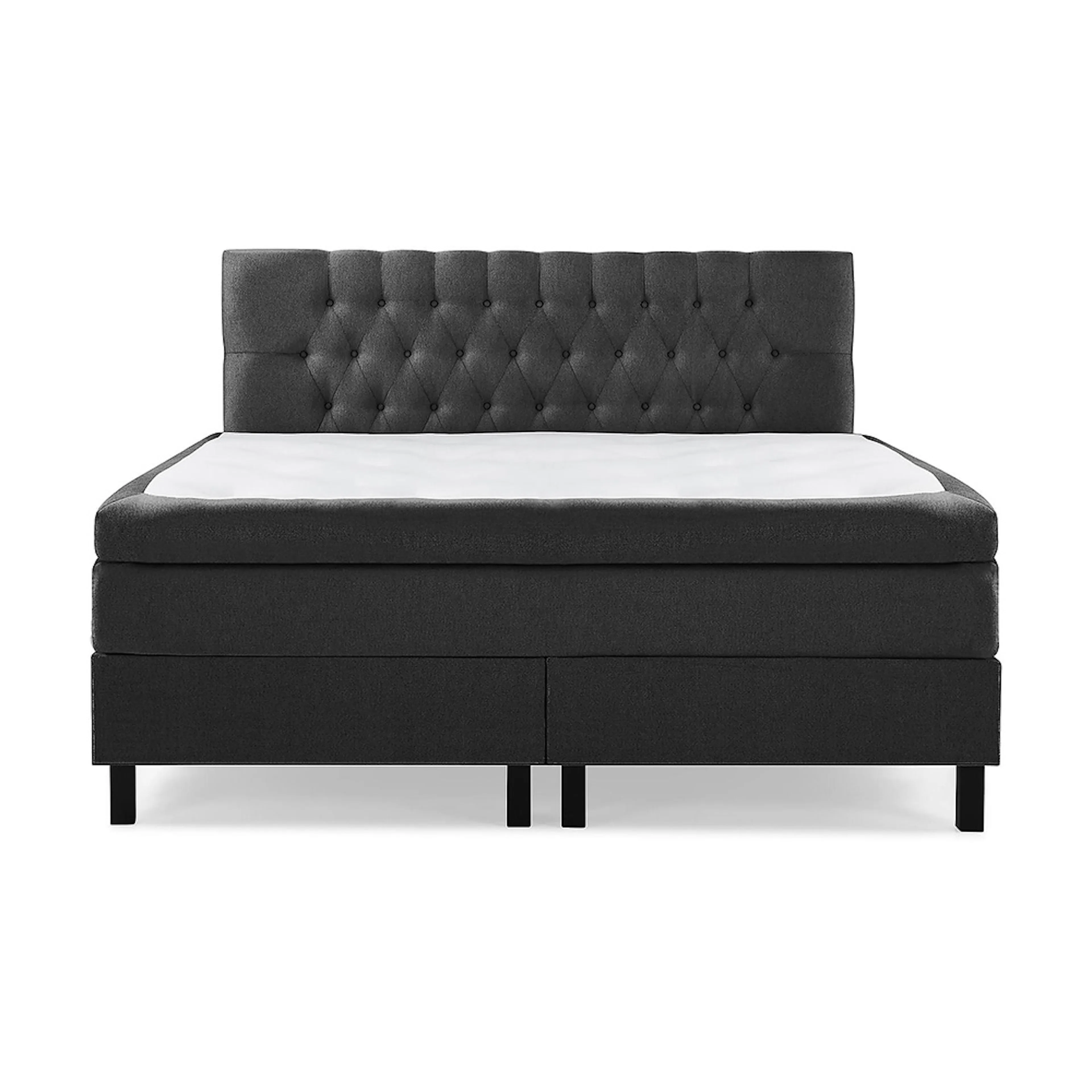 Lucky Komplett Sängpaket 160x200 Polyeter Diamant Svart, Fast Polyeter, Utan kuddar