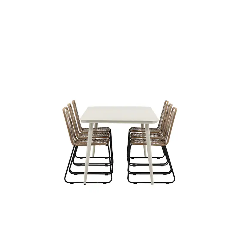 Matgrupp Venture Home Lina med 6 Black Stolar