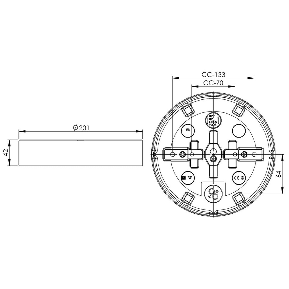 Armatursockel Ifö Electric IP44 185,5 mm LED