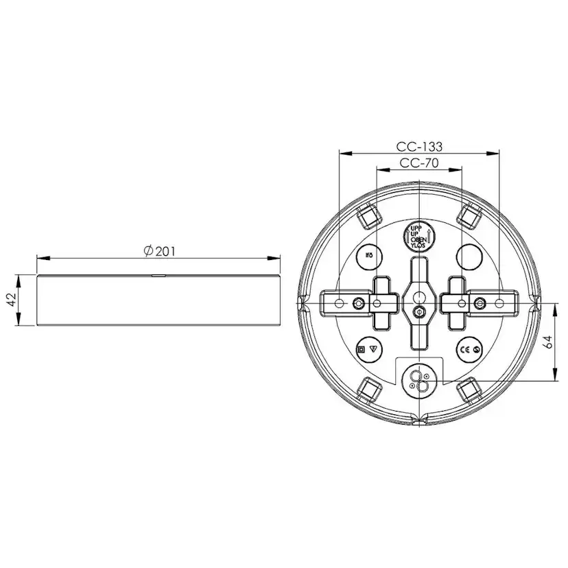 Armatursockel Ifö Electric IP44 185,5 mm LED