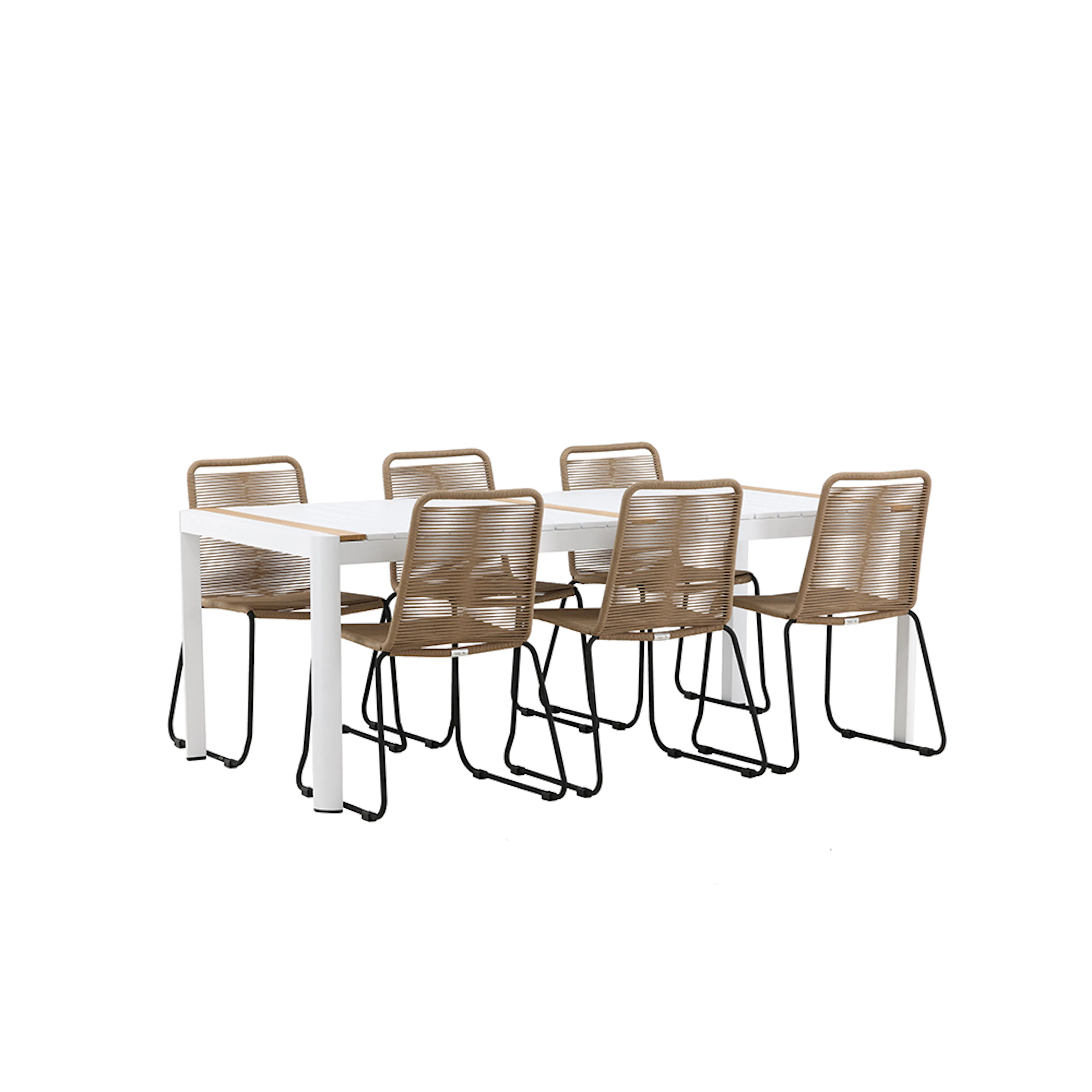Matgrupp Venture Home Togo 200x100 cm med 6 Lindos Stolar