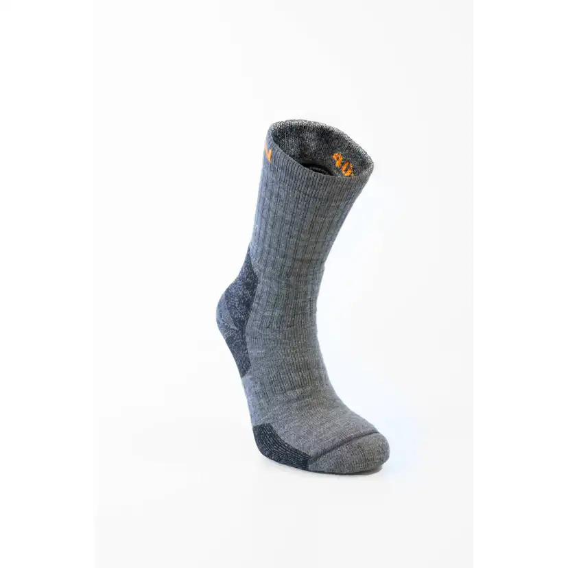 Socka Jobman Merino Tjock Mörkgrån/Svart