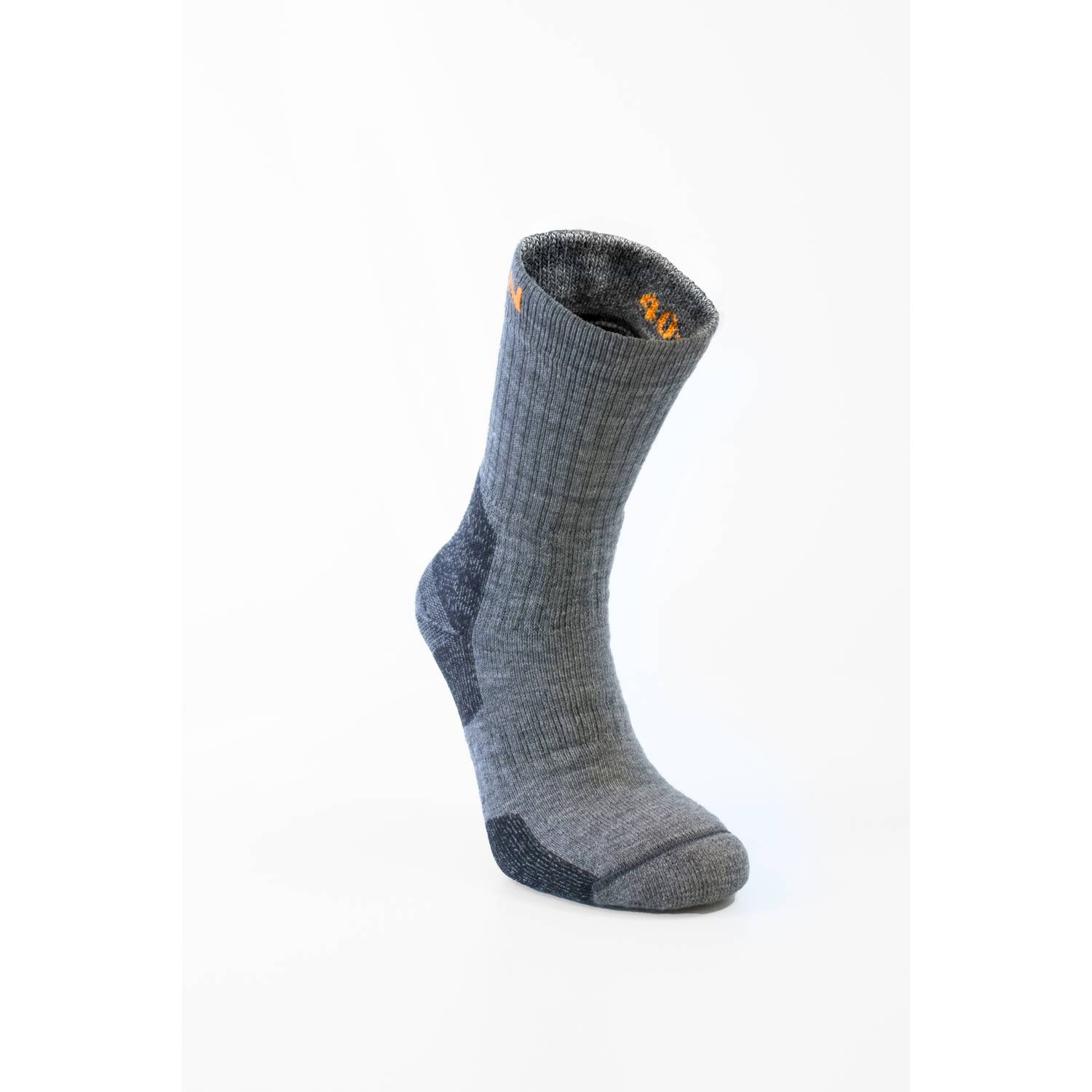 Socka Jobman Merino Tjock Mörkgrån/Svart